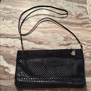 Whiting & Davis Navy Mesh Shoulder Bag / Clutch – Brand New (No Tags)
